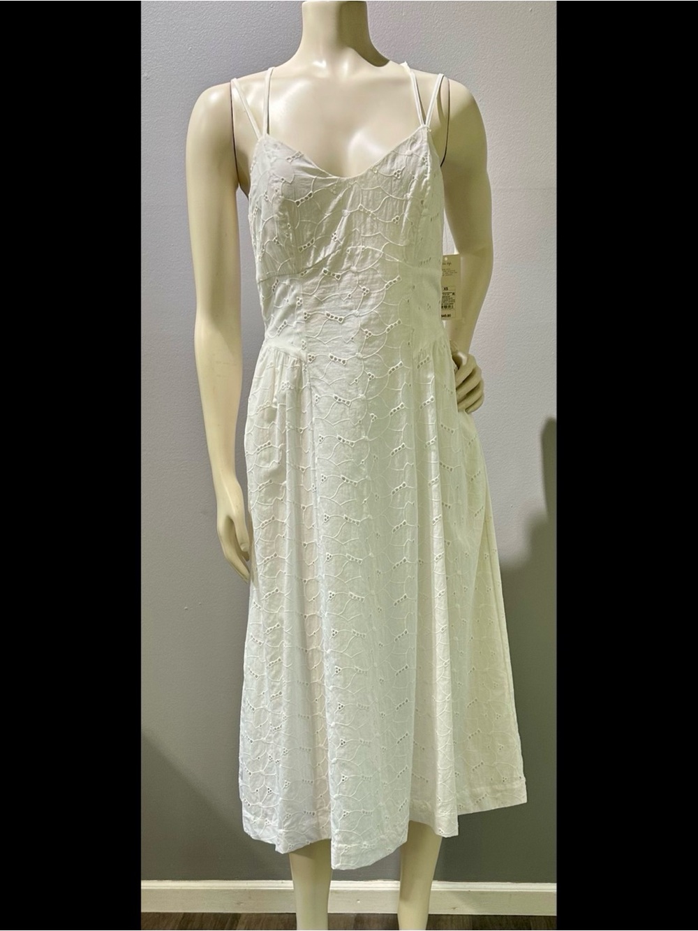 a new day White Eyelet Slip Midi Dress